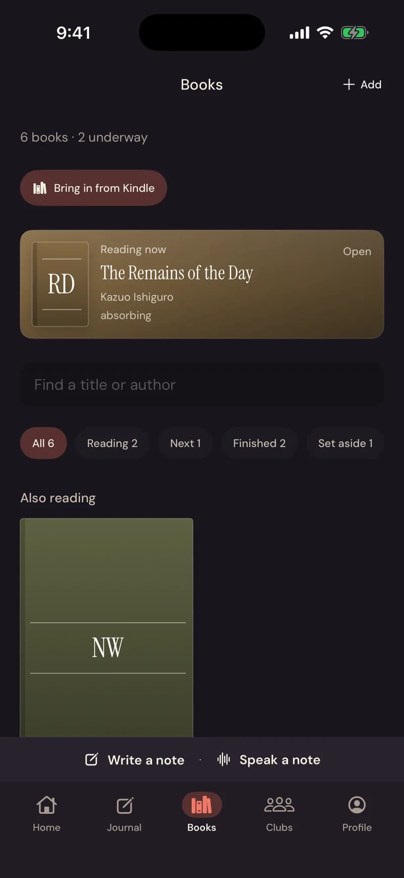 Books: your shelf, reading now, and the states each book is in