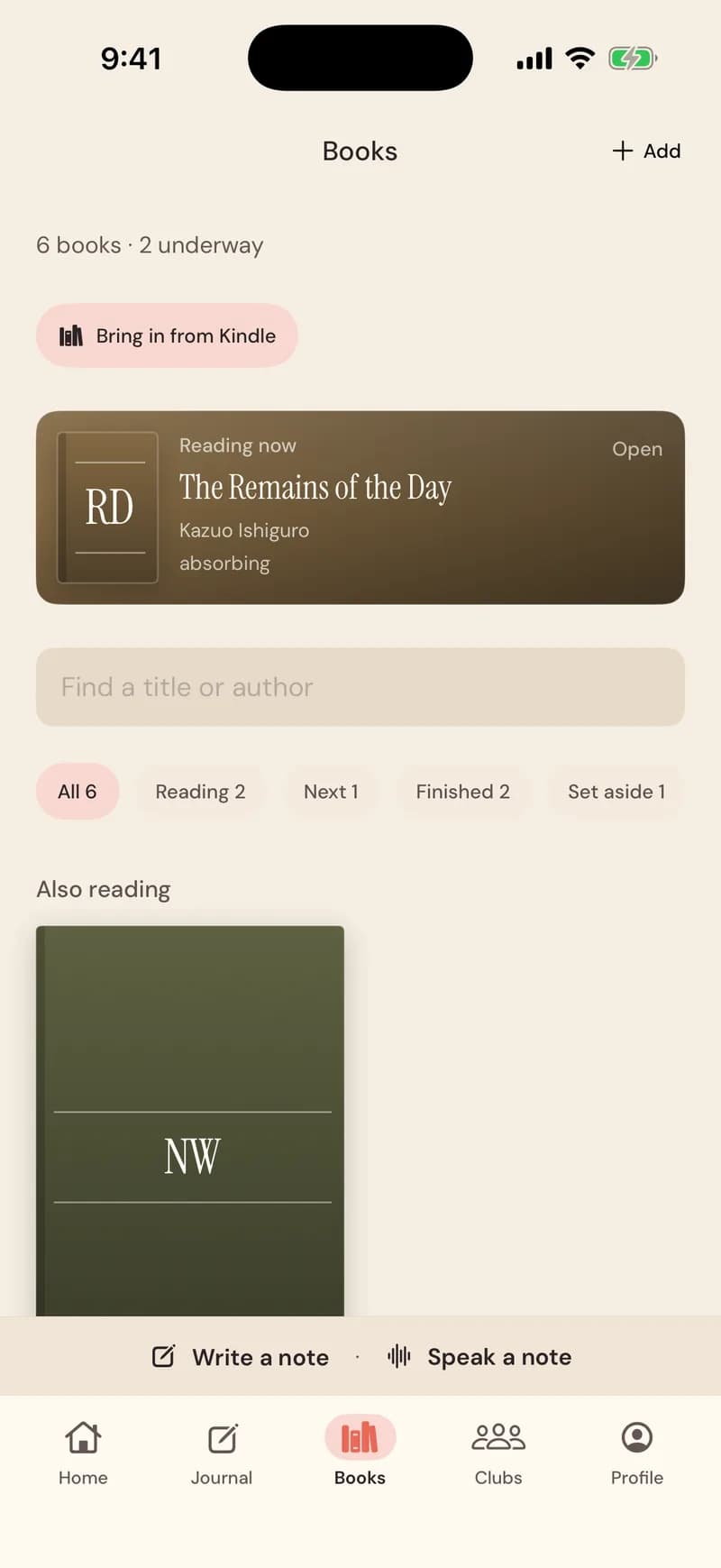 Books: your shelf, reading now, and the states each book is in